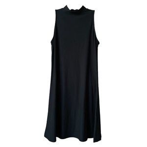 Womens Sleeveless Black Dress A-Line Basic Layer Dress Size S